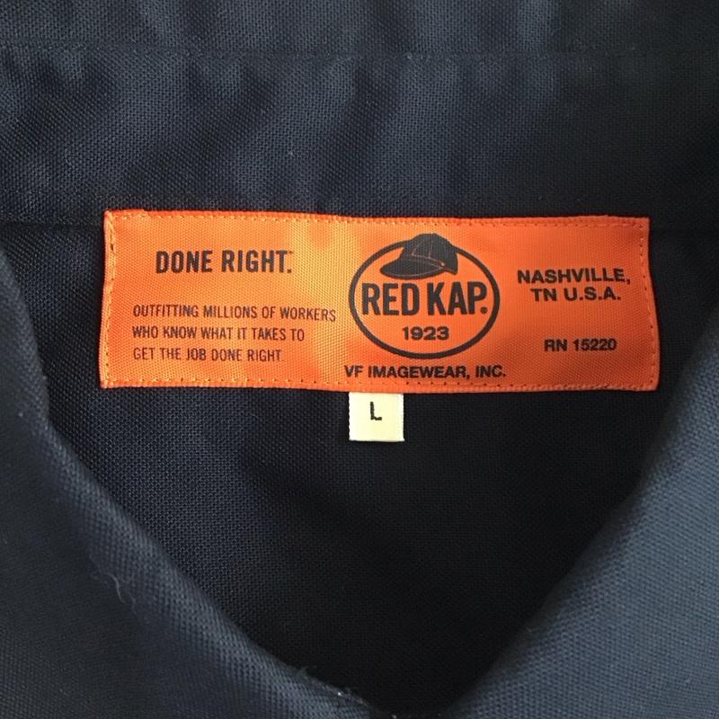 レッドキャップ RED KAP シャツ、ブラウス 半袖 半袖シャツ カラーシャツ 半袖カットソー ボタンダウンシャツ L ロゴ、文字 黒 / ブラック /  メンズ USED 古着 中古 10120000