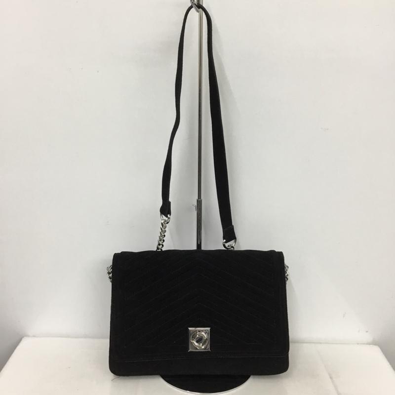 ザラ ZARA ショルダーバッグ ショルダーバッグ 8466 204 040 スエード調 チェーン 無地 黒 / ブラック /  レディース USED 古着 中古 10147143