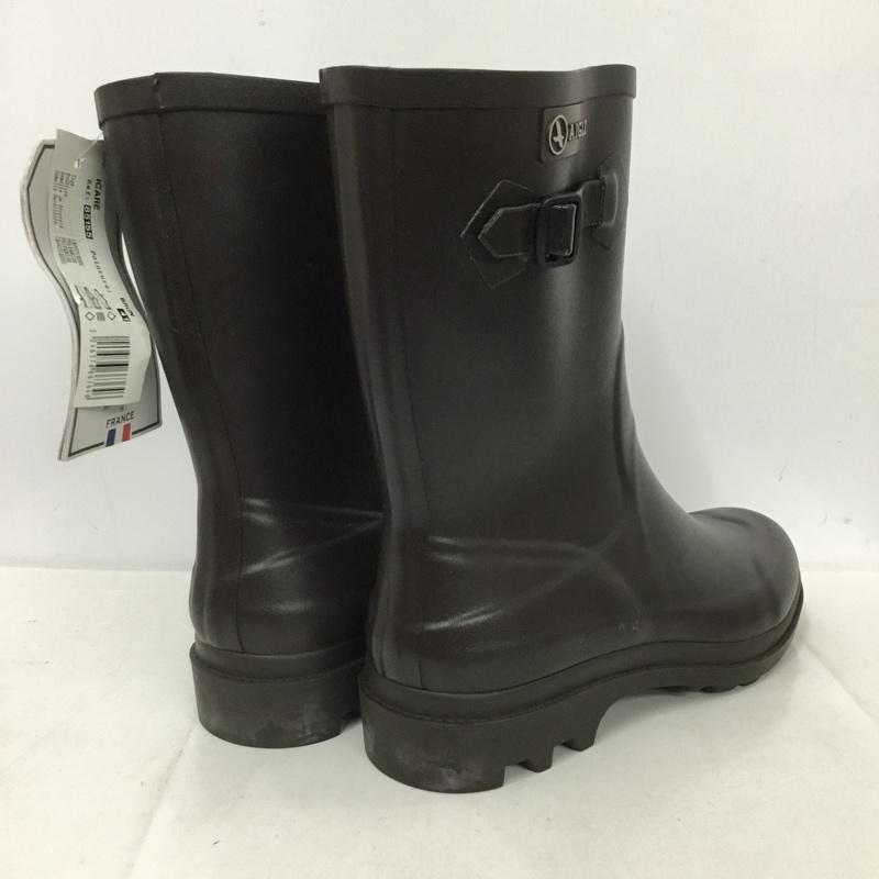 エーグル AIGLE 長靴、レインシューズ 長靴、レインシューズ ZZH8515 ICARE RUBBER BOOTS ラバーブーツタグ付き 41 ロゴ、文字 茶 / ブラウン /  メンズ USED 古着 中古 10135760