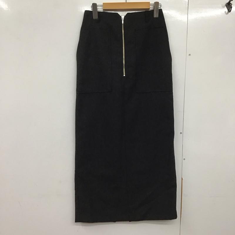 センスオブプレイスバイアーバンリサーチ SENSE OF PLACE by URBAN RESEARCH スカート ロングスカート AA45-25s105 スカート アウトポケットジップスカート M 無地 黒 / ブラック /  レディース USED 古着 中古 10144259