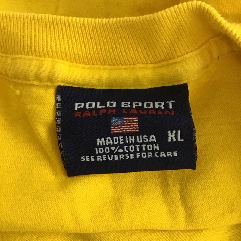 ポロスポーツラルフローレン POLOSPORT Tシャツ 半袖 クルーネック XL ロゴ、文字 黄 / イエロー /  メンズ USED 古着 中古 10110962