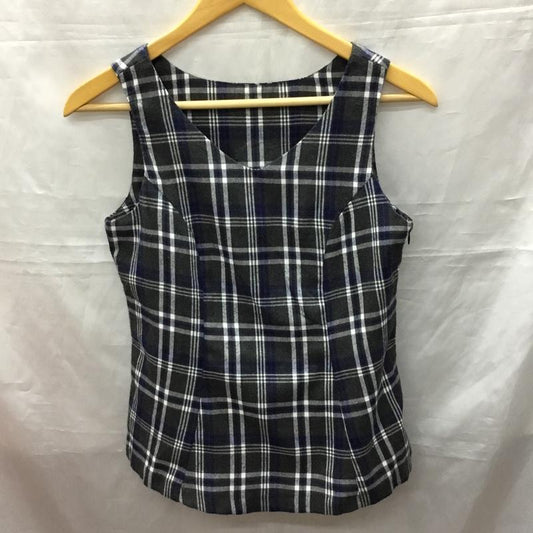 セシルマクビー CECIL McBEE トップス トップス ノースリーブ FST16144 M チェック ダークグレー / ダークグレー / X 白 / ホワイト / X 紺 / ネイビー /  レディース USED 古着 中古 10118175