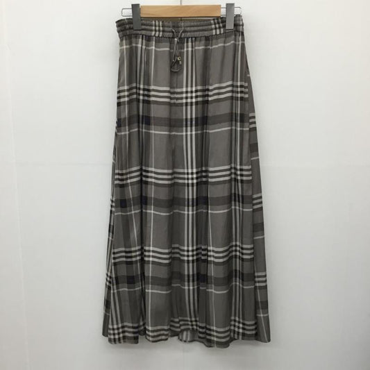 グローバルワーク GLOBAL WORK スカート ロングスカート S チェック 茶 / ブラウン /  レディース USED 古着 中古 10138074