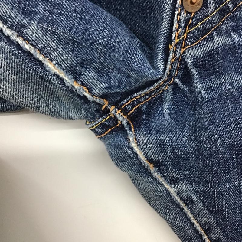 エヴィス EVISU パンツ デニム、ジーンズ デニムパンツ ワイドパンツ カジュアルパンツ 36インチ 無地 インディゴ / インディゴ /  メンズ USED 古着 中古 10145531