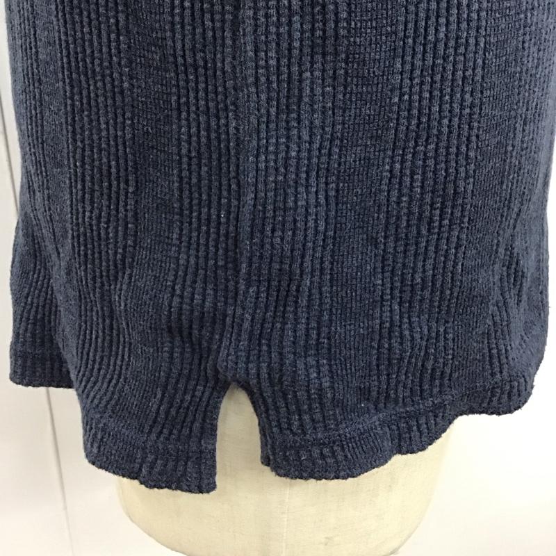 グリーンレーベルリラクシング green label relaxing カットソー 七分袖 3217-199-4649 リブ クルーネック M  紺 / ネイビー /  メンズ USED 古着 中古 10118337