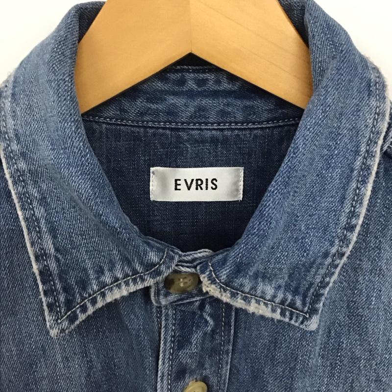 エヴリス EVRIS ジャケット、上着 ジャケット、ブレザー 372420100701 オーバーサイズデニムシャツジャケット FREE 無地 水色 / ライトブルー /  レディース USED 古着 中古 10147830