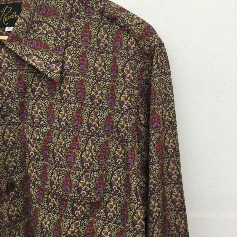 ニードルス Needles シャツ、ブラウス 長袖 Classic Shirts OT209 M 総柄 茶 / ブラウン /  メンズ USED 古着 中古 10127266