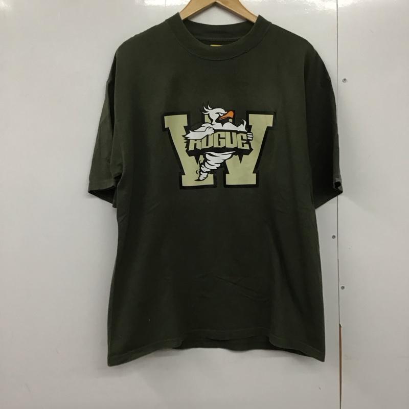 ダブルタップス W)TAPS Tシャツ 半袖 半袖カットソー プリントTシャツ クルーネックカットソー L プリント カーキ / カーキ /  メンズ USED 古着 中古 10142631