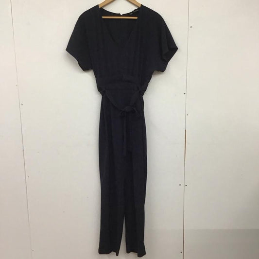 ザラ ZARA ワンピース・ドレス・オールインワン ワンピース・ドレス・オールインワン オールインワン 半袖 ワイドパンツ S 無地 紺 / ネイビー /  レディース USED 古着 中古 10142037