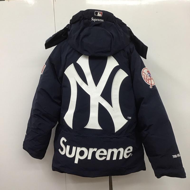 シュプリーム Supreme ジャケット、上着 ジャンパー、ブルゾン 21AW ニューヨーク ヤンキースゴアテックス700フィルダウンジャケット コラボ アウター L ロゴ、文字 紺 / ネイビー /  メンズ USED 古着 中古 10106343