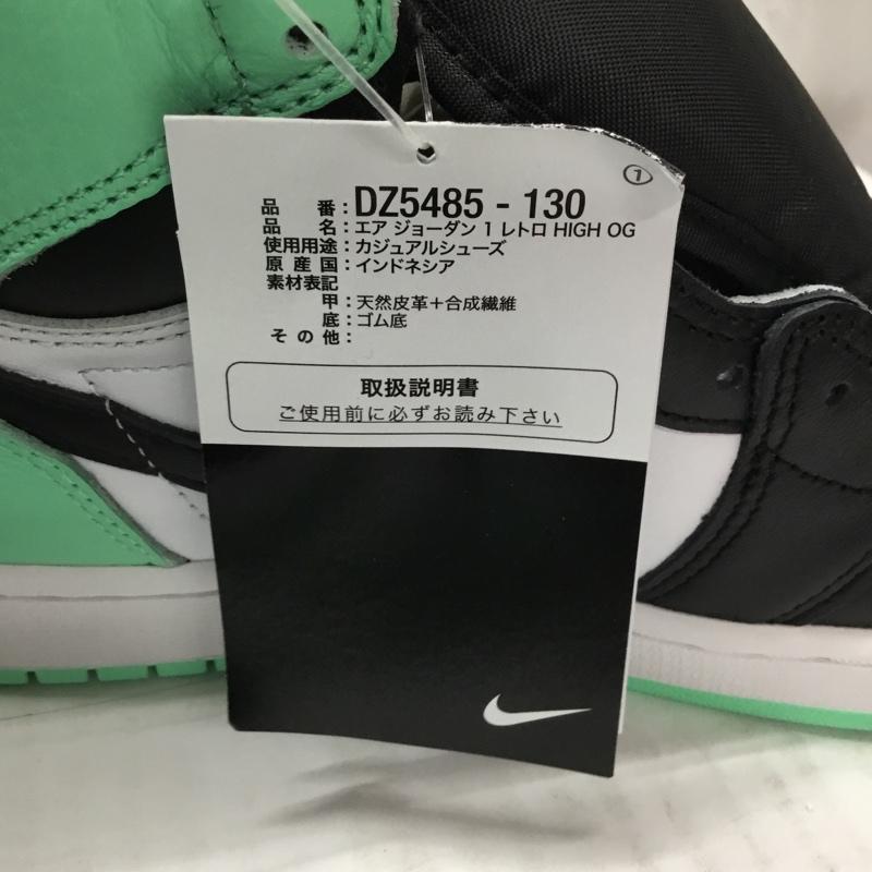 ナイキ NIKE スニーカー スニーカー DZ5485 130 AIR JORDAN 1 RETRO HIGH OG 27cm 箱有 27.0cm ロゴ、文字 白 / ホワイト / X 黒 / ブラック / X 薄緑 / ライトグリーン /  メンズ USED 古着 中古 10112844