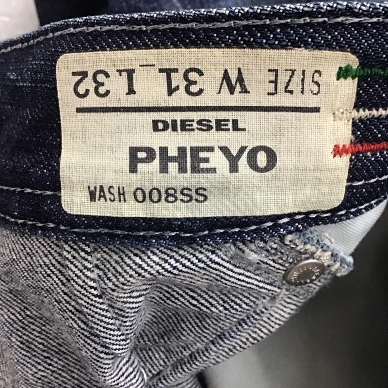 ディーゼル DIESEL パンツ デニム、ジーンズ デニムパンツ スリムパンツ カジュアルパンツ 31インチ ロゴ、文字 インディゴ / インディゴ /  メンズ USED 古着 中古 10147492