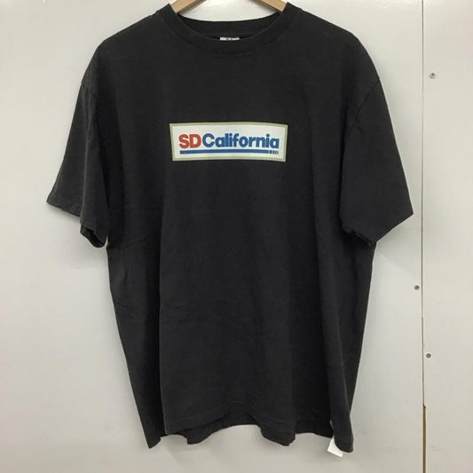 スタンダード カリフォルニア STANDARD CALIFORNIA Tシャツ 半袖 半袖カットソー プリントTシャツ クルーネックカットソー XL ロゴ、文字 黒 / ブラック /  メンズ USED 古着 中古 10133115