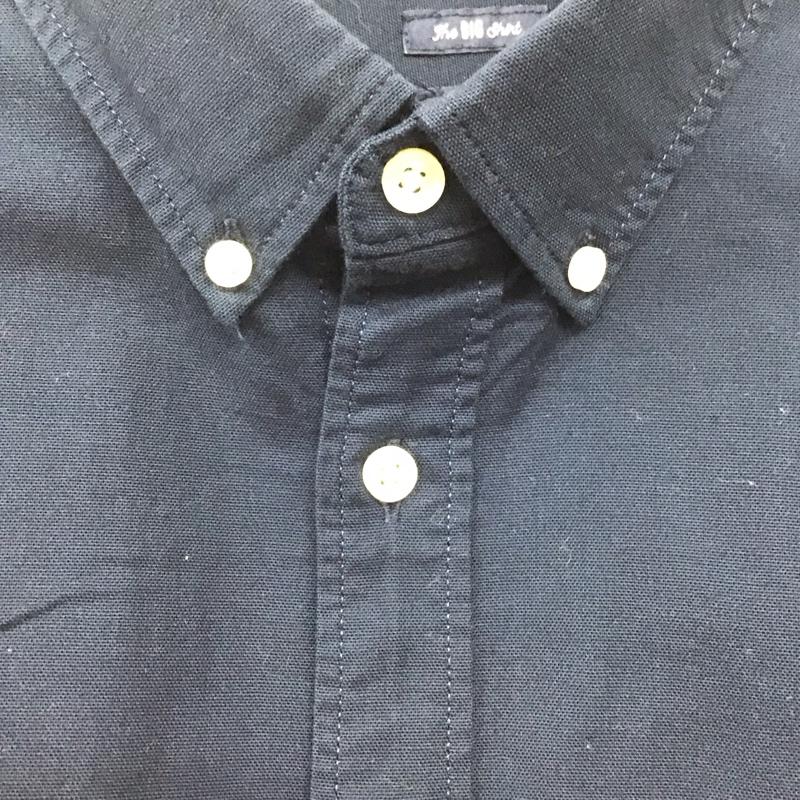 ギャップ GAP シャツ、ブラウス 長袖 長袖シャツ 無地シャツ カラーシャツ ボタンダウンシャツ XL ロゴ、文字 紺 / ネイビー /  メンズ USED 古着 中古 10146556