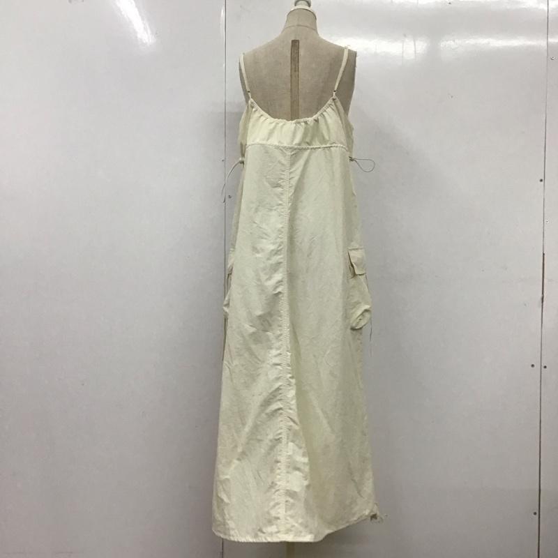 ザラ ZARA ワンピース ロングスカート 4764 801 712 ナイロン キャミワンピース L 無地 アイボリー / アイボリー /  レディース USED 古着 中古 10119621