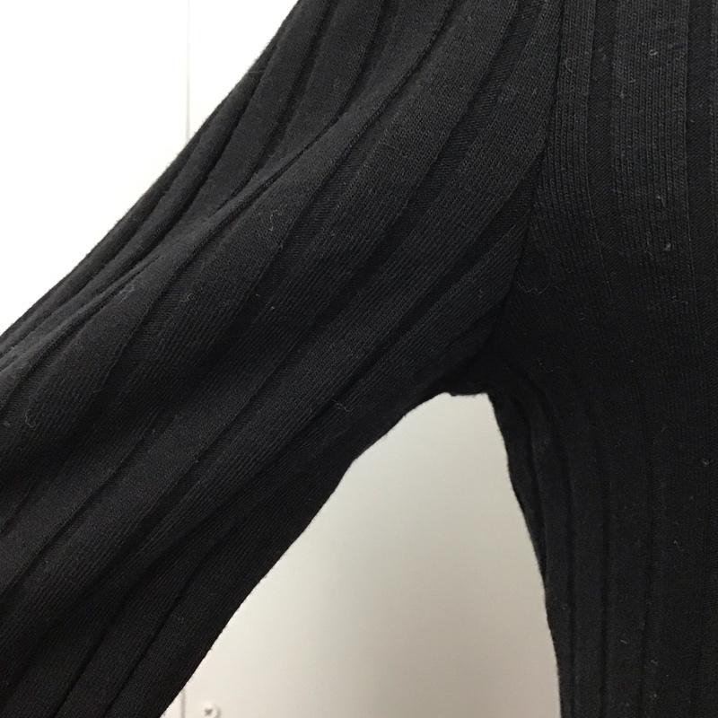 ザラ ZARA ワンピース ロングスカート 3253 816 800 背中開き リブ 長袖 S 無地 黒 / ブラック /  レディース USED 古着 中古 10113501