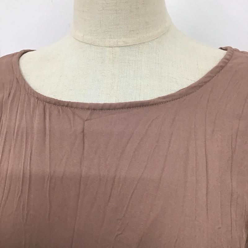 ナチュラルクチュール natural couture ワンピース ロングスカート 半袖 ティアード 後ろリボン FREE 無地 桃 / ピンク /  レディース USED 古着 中古 10115494