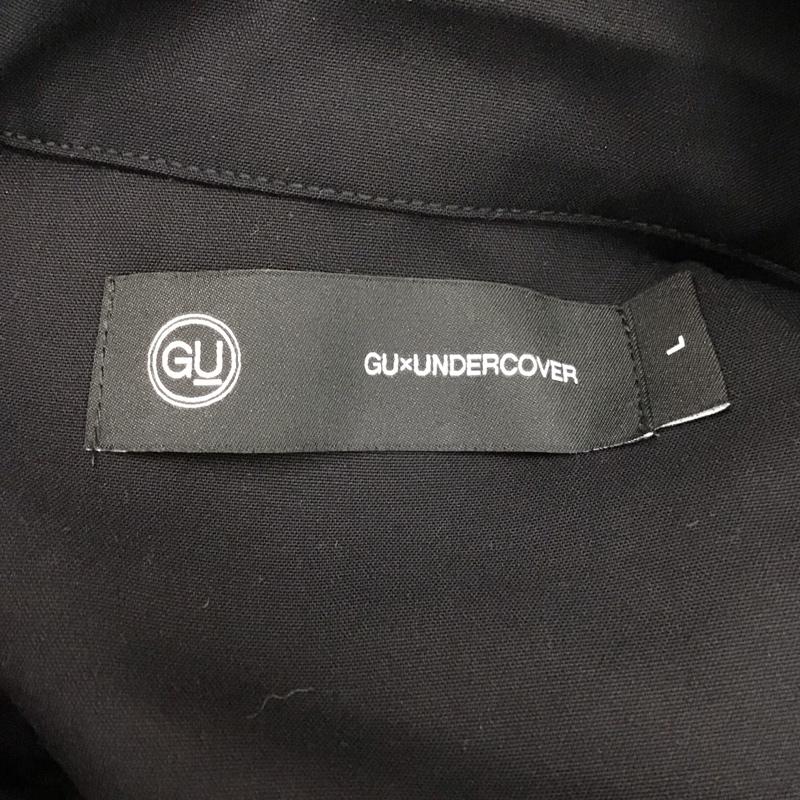 ジーユー GU シャツ、ブラウス 半袖 半袖シャツ 無地シャツ ポケットシャツ L ロゴ、文字 黒 / ブラック /  メンズ USED 古着 中古 10127086