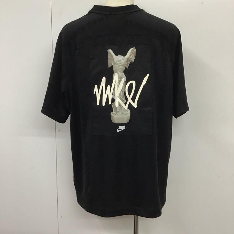 ナイキ NIKE カットソー 半袖 cj5197-010 NSPS/SJERSEYTOP 半袖カットソー プリントTシャツ XL ロゴ、文字 黒 / ブラック /  メンズ USED 古着 中古 10112717