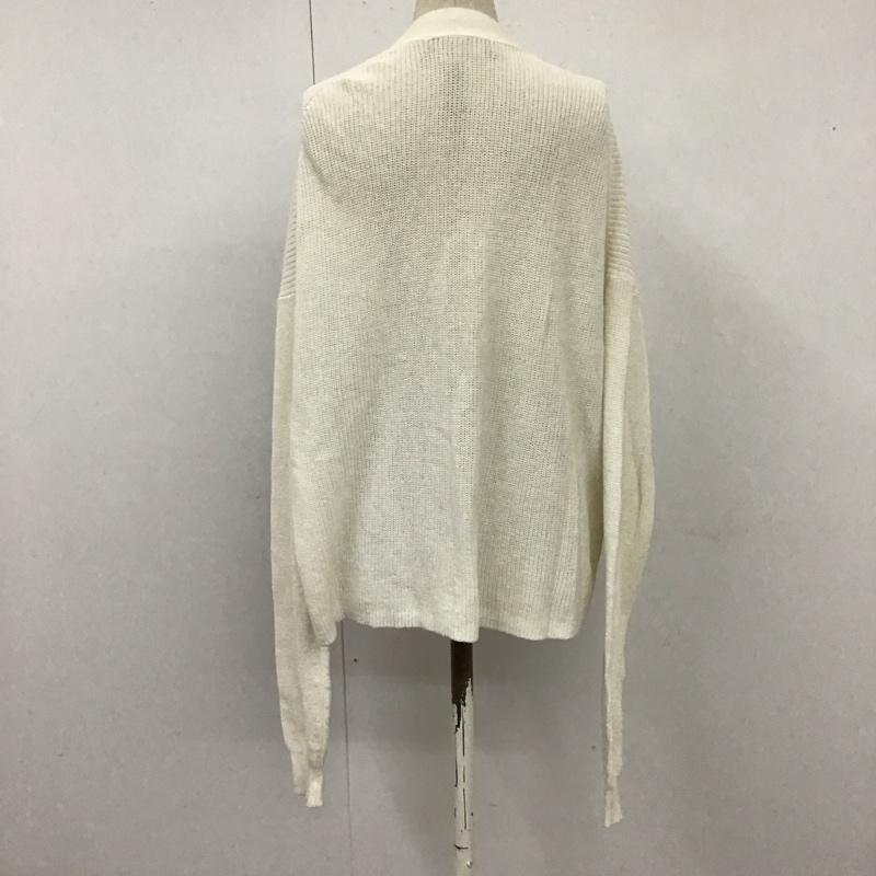 アデイインザライフ ユナイテッドアローズ A day in the life UNITED ARROWS カーディガン 長袖 6428-699-0319 ラップカーディガン コットン 無地 白 / ホワイト /  レディース USED 古着 中古 10116751