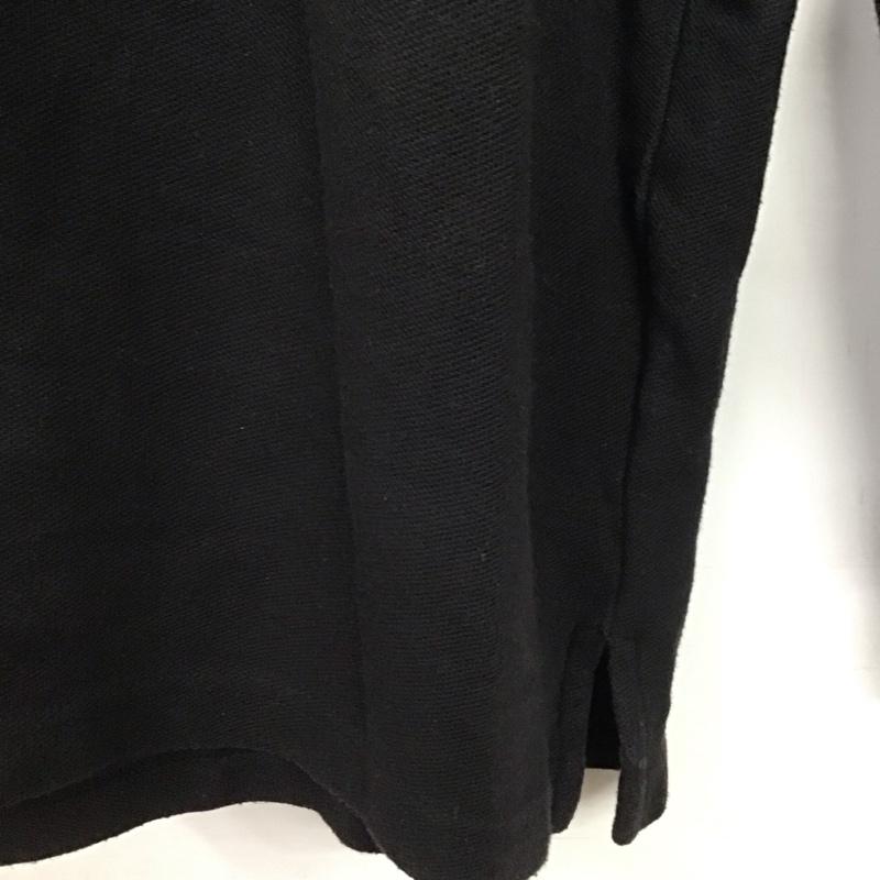 イヴサンローラン Yves Saint Laurent カットソー 長袖 長袖ポロシャツ 長袖カットソー カラーシャツ M ロゴ、文字 黒 / ブラック /  メンズ USED 古着 中古 10144967