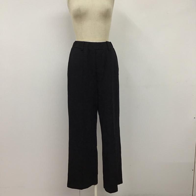 ローリーズファーム LOWRYS FARM パンツ スラックス L 無地 黒 / ブラック /  レディース USED 古着 中古 10122259