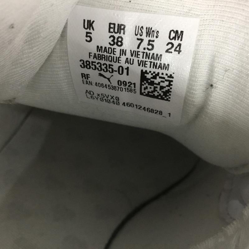 プーマ PUMA スニーカー スニーカー 385335-01 PULSAR WEDGE パルサーウェッジ ATMOS PINK 24cm 箱有 24.0cm ロゴ、文字 白 / ホワイト /  レディース USED 古着 中古 10141542