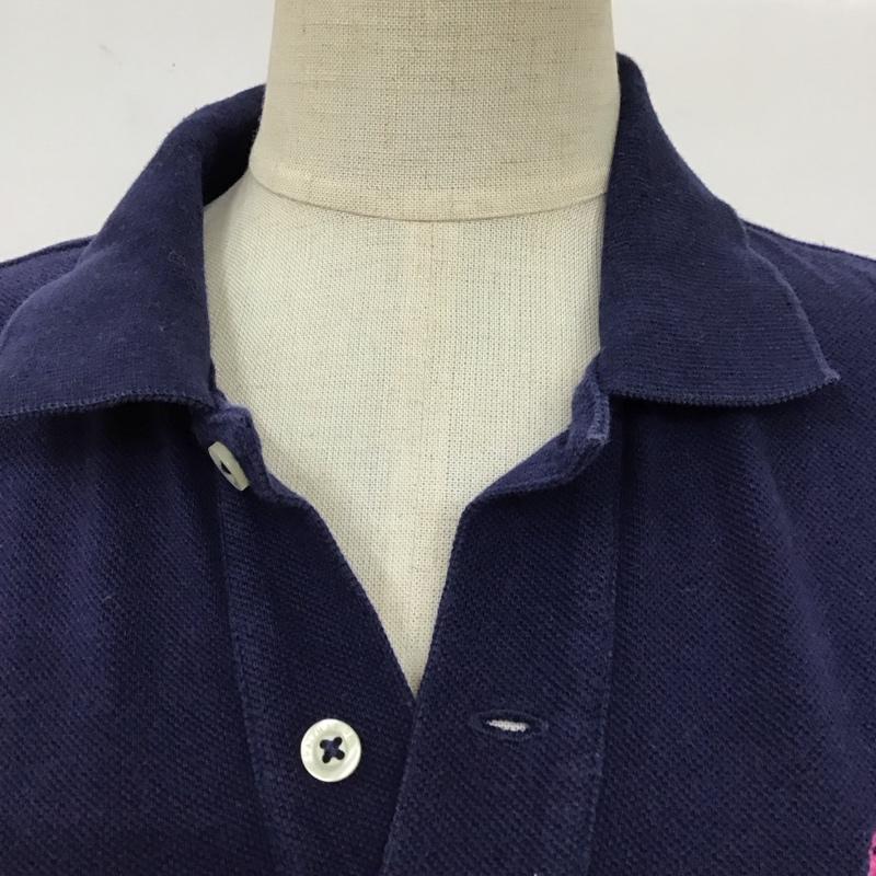 ラルフローレン RALPHLAUREN ポロシャツ 半袖 コットン XS ワンポイント 紺 / ネイビー /  レディース USED 古着 中古 10114074