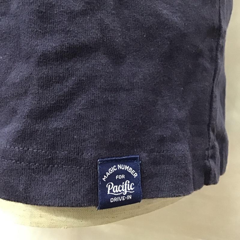 マジック ナンバー MAGIC NUMBER Tシャツ 半袖 半袖カットソー プリントTシャツ クルーネックカットソー L 無地 紺 / ネイビー /  メンズ USED 古着 中古 10116178