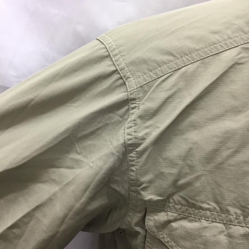コロンビア Columbia シャツ、ブラウス 長袖 M 無地 カーキ / カーキ /  メンズ USED 古着 中古 10113467