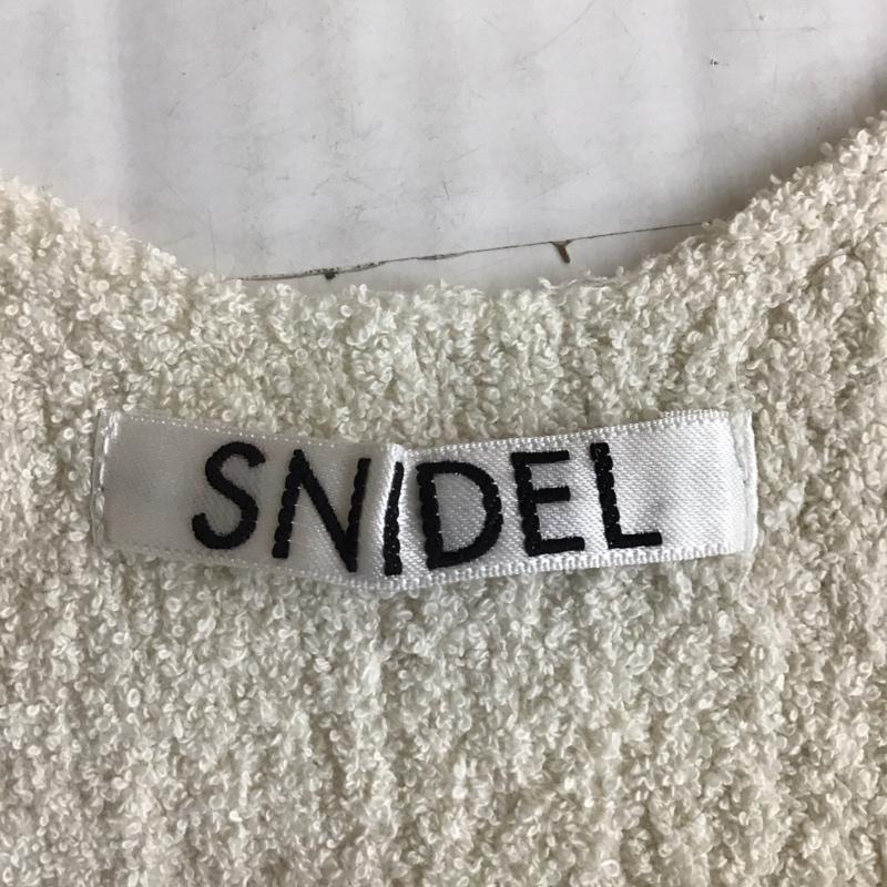 スナイデル SNIDEL カットソー 半袖 SWNT191106 オフショルリブニットプルオーバー タグ付き FREE 無地 白 / ホワイト /  レディース USED 古着 中古 10116474