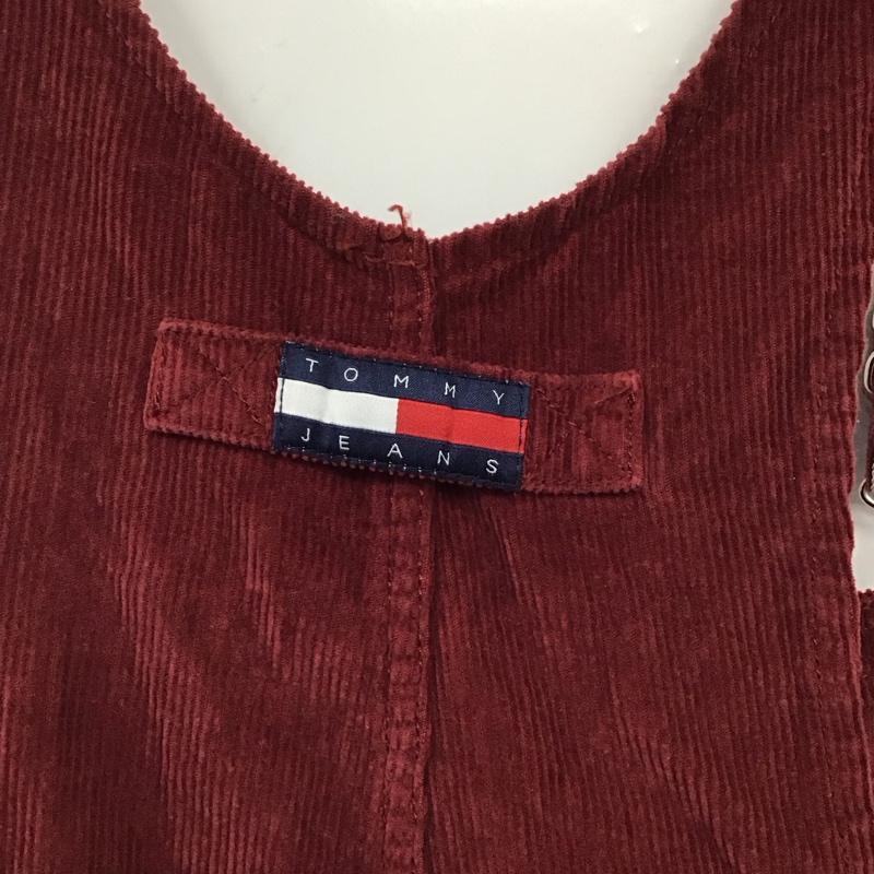 トミー ジーンズ TOMMY JEANS サロペット・オーバーオール サロペット、オーバーオール 90s コーデュロイ 無地 えんじ / ワインレッド /  メンズ USED 古着 中古 10130623