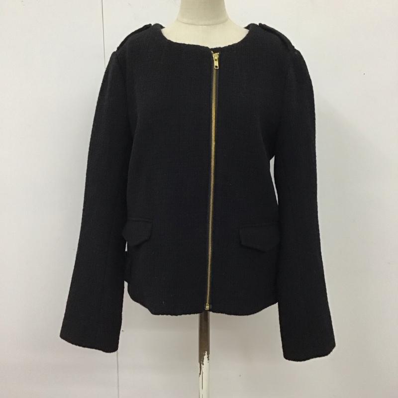 オペークドットクリップ OPAQUE.CLIP ジャケット、上着 ジャケット、ブレザー 637-45005 ノーカラージャケット L 無地 黒 / ブラック /  レディース USED 古着 中古 10121132