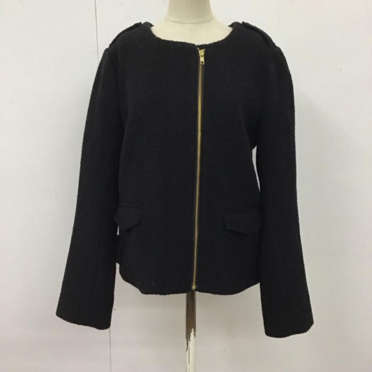 オペークドットクリップ OPAQUE.CLIP ジャケット、上着 ジャケット、ブレザー 637-45005 ノーカラージャケット L 無地 黒 / ブラック /  レディース USED 古着 中古 10121132