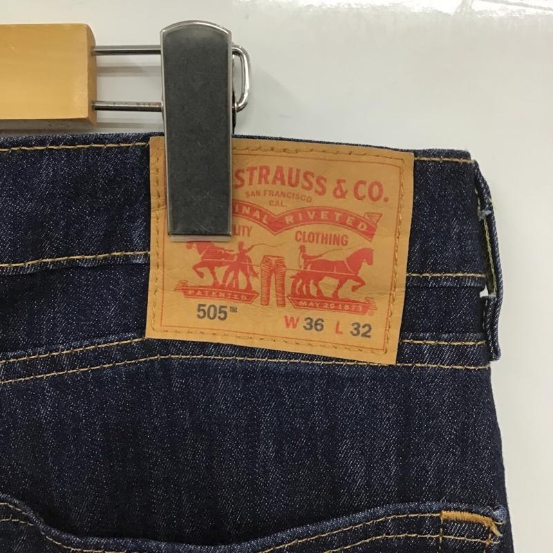 リーバイストラウスアンドコー Levi Strauss & co. パンツ デニム、ジーンズ デニムパンツ ジーンズ ストレートパンツ 505 カジュアルパンツ 36 無地 インディゴ / インディゴ /  メンズ USED 古着 中古 10105579