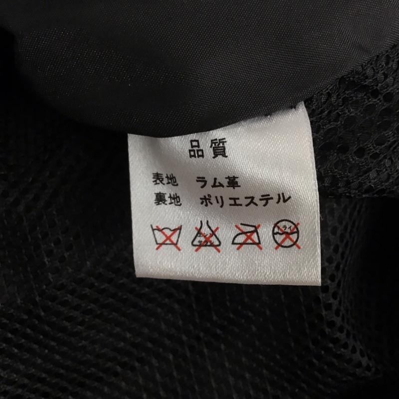 古着 USED ベスト ベスト レザーベスト ノースリーブカットソー 前ボタン ラムレザー M 無地 黒 / ブラック /  メンズ USED 古着 中古 10130058