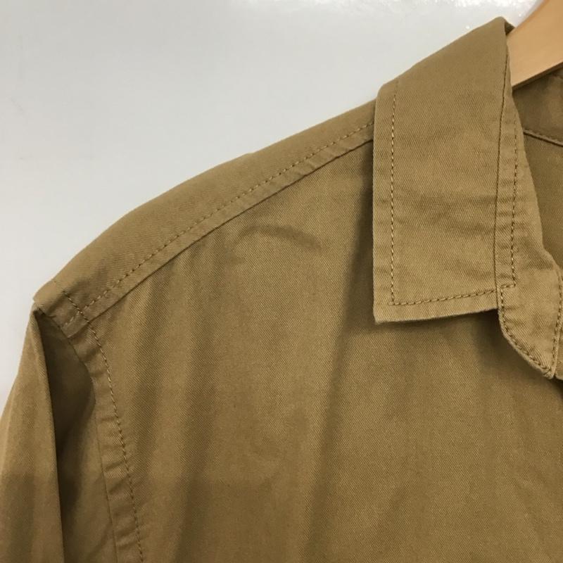 ニコアンド niko and... シャツワンピース 長袖 ST74CH02AD ロングスカート ロング丈 長袖 L 無地 茶 / ブラウン /  レディース USED 古着 中古 10144378