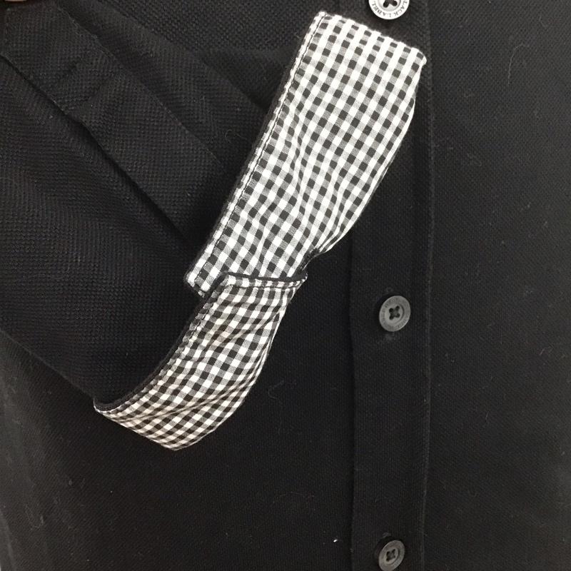 バーバリーブラックレーベル BURBERRY BLACK LABEL シャツ、ブラウス 七分袖 2 無地 黒 / ブラック /  メンズ USED 古着 中古 10126546