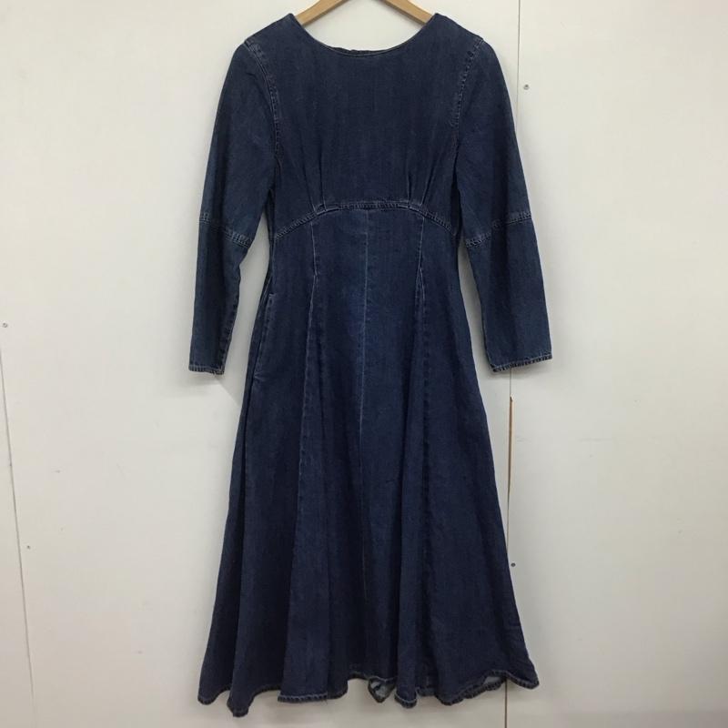 マウジー MOUSSY ワンピース ロングスカート 010DSG11-0270 COCOON SLEEVE FLARE DRESS デニム 長袖 1 無地 青 / ブルー /  レディース USED 古着 中古 10142230