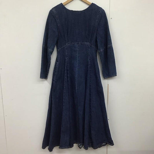 マウジー MOUSSY ワンピース ロングスカート 010DSG11-0270 COCOON SLEEVE FLARE DRESS デニム 長袖 1 無地 青 / ブルー /  レディース USED 古着 中古 10142230