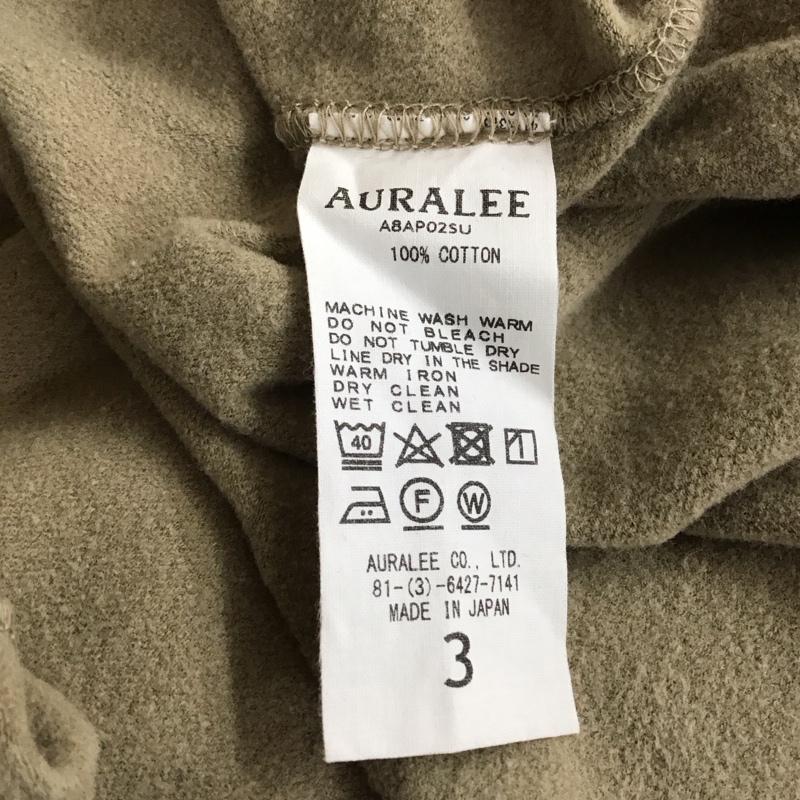 オーラリー AURALEE カットソー 長袖 長袖カットソー タートルネックカットソー ロングスリーブカットソー プリントTシャツ 3 無地 ベージュ / ベージュ /  メンズ USED 古着 中古 10119020