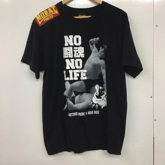 モブスタイル MOBSTYLES Tシャツ 半袖 半袖カットソー プリントTシャツ クルーネックカットソー L プリント 黒 / ブラック /  メンズ USED 古着 中古 10134557
