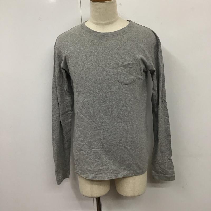グッドオン Good On Tシャツ 長袖 クルーネック ロンT 胸ポケット M 無地 灰 / グレー /  メンズ USED 古着 中古 10122160