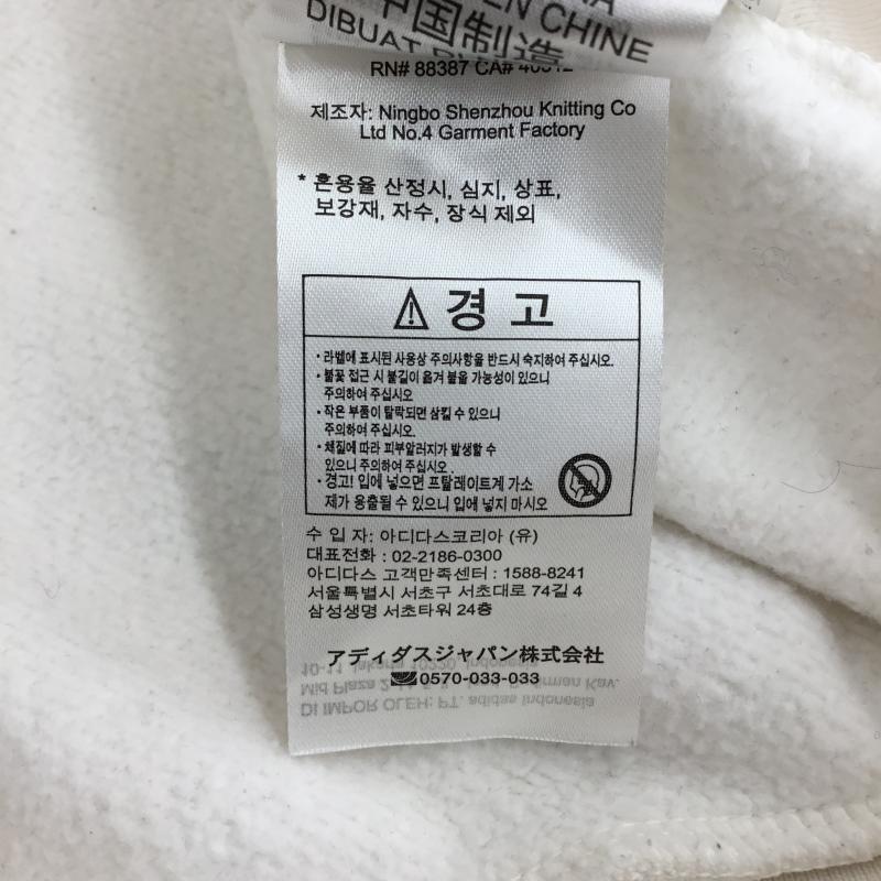 アディダス adidas トレーナー 長袖 JL8384 M ロゴ、文字 白 / ホワイト /  メンズ USED 古着 中古 10138295