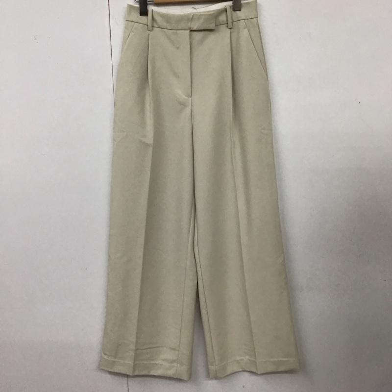 ザラ ZARA パンツ スラックス 8372 324 251 ワイドパンツ タック S 無地 アイボリー / アイボリー /  レディース USED 古着 中古 10118457