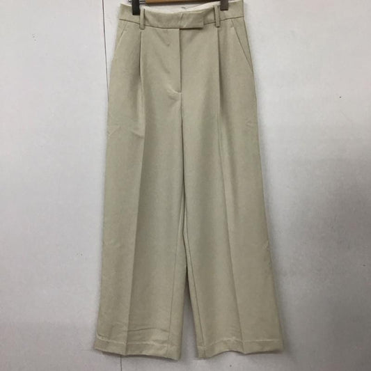 ザラ ZARA パンツ スラックス 8372 324 251 ワイドパンツ タック S 無地 アイボリー / アイボリー /  レディース USED 古着 中古 10118457
