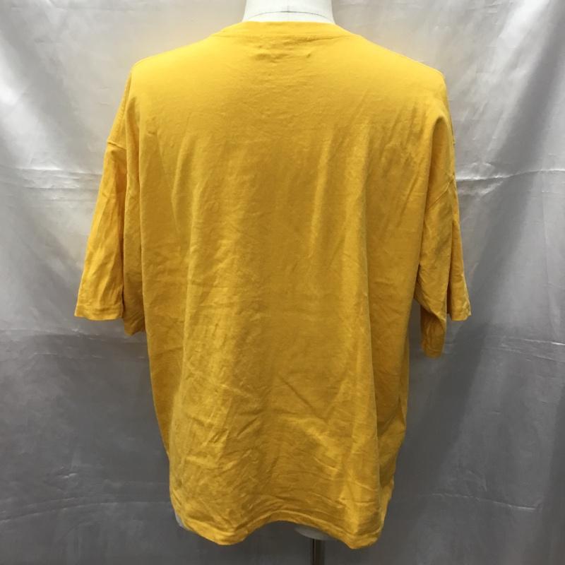 ミシママート MISHIMA MART カットソー 半袖 L ロゴ、文字 黄 / イエロー /  メンズ USED 古着 中古 10114114
