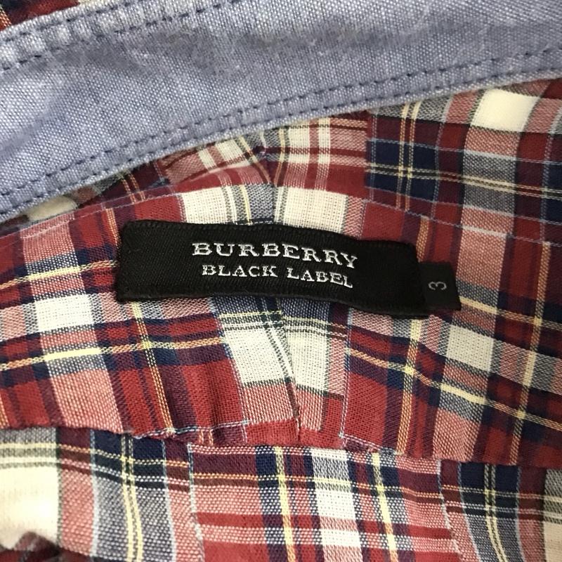バーバリーブラックレーベル BURBERRY BLACK LABEL シャツ、ブラウス 半袖 半袖シャツ カラーシャツ 半袖カットソー チェックシャツ 3 チェック マルチカラー / マルチカラー /  メンズ USED 古着 中古 10114636