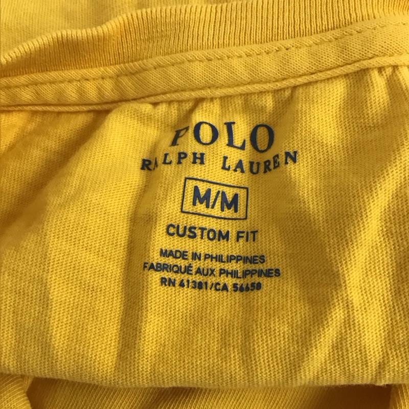 ポロラルフローレン POLO RALPH LAUREN Tシャツ 半袖 半袖 M ロゴ、文字 黄 / イエロー /  メンズ USED 古着 中古 10112817