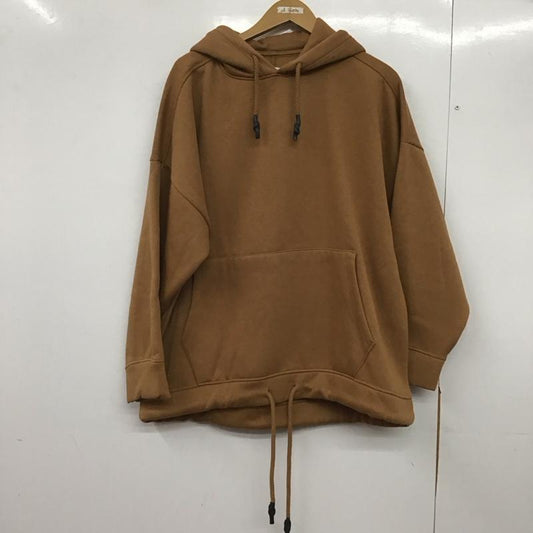 ザラウーマン ZARA WOMAN パーカー 長袖 長袖パーカー プルオーバーパーカー スウェット M 無地 茶 / ブラウン /  レディース USED 古着 中古 10145157